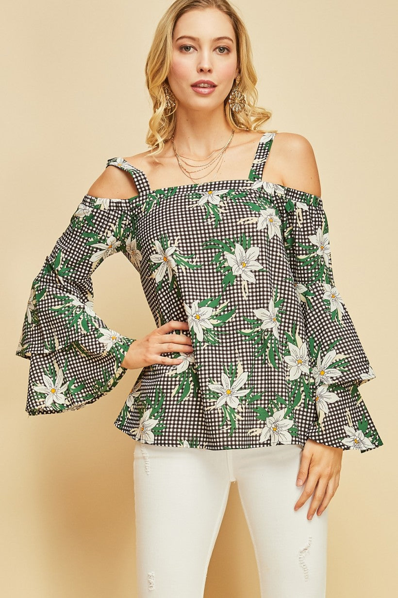 Double Bell Sleeve Lily Shirt - Happy Heart Accessories
