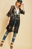 Long Black Lace Tunic - Happy Heart Accessories