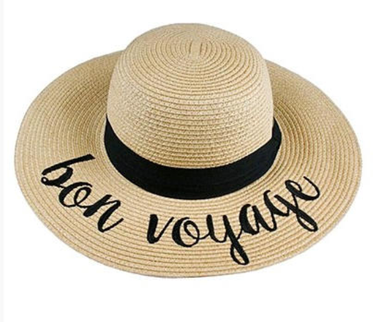 Bon Voyage Embroidered Hat - Happy Heart Accessories