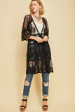 Long Black Lace Tunic - Happy Heart Accessories