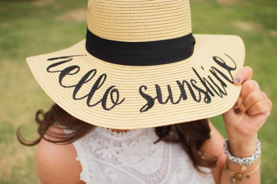Hello Sunshine Embroidered Hat - Happy Heart Accessories