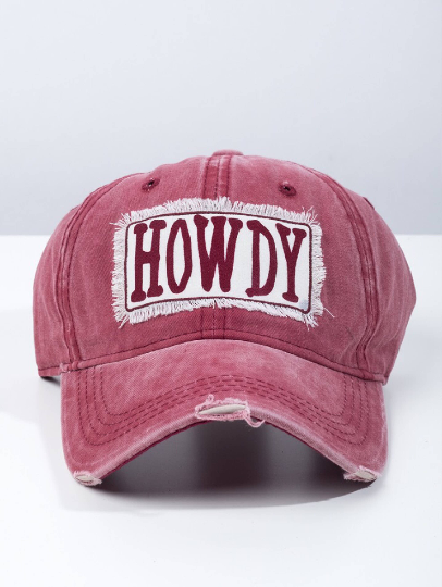 Howdy Distressed Trucker Hat~2 Colors - Happy Heart Accessories