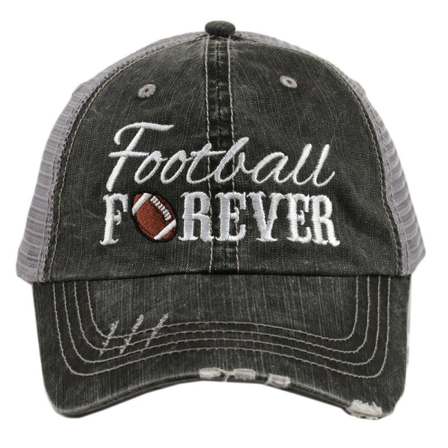 Football Forever Distressed Trucker Hat - Happy Heart Accessories