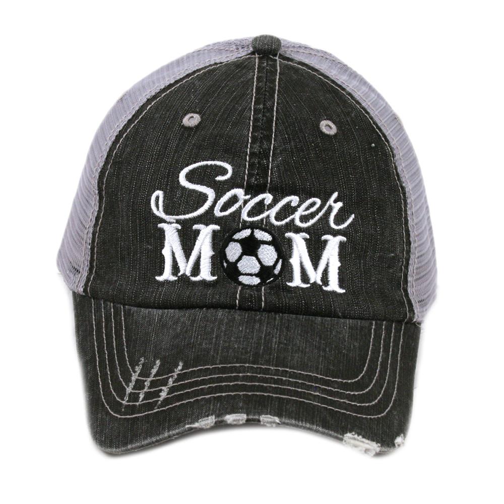Soccer Mom Distressed Trucker Hat - Happy Heart Accessories