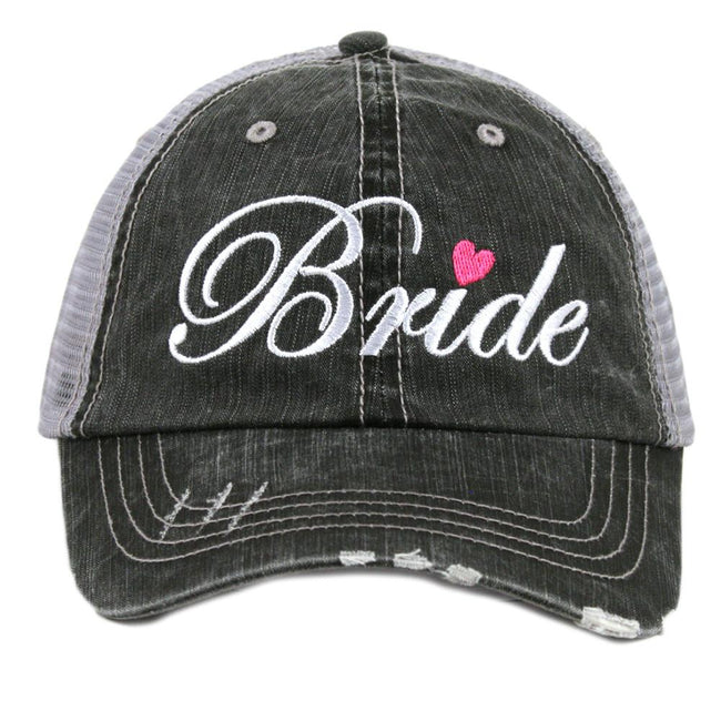 Bride Distressed Trucker Hat - Happy Heart Accessories