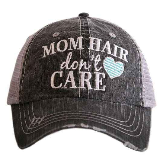 Mom Hair Don't Care Distressed Hat~2 Colors - Happy Heart Accessories