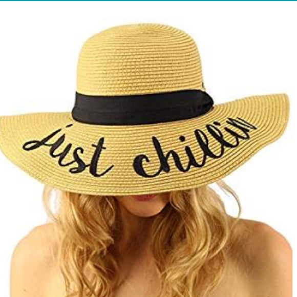 Just Chillin' Embroidered Hat - Happy Heart Accessories
