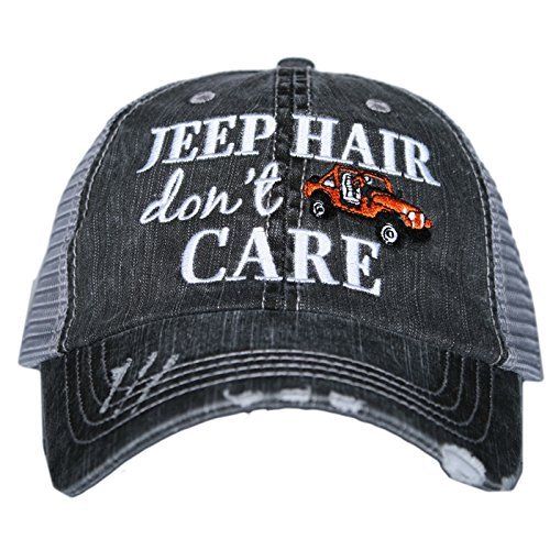 Jeep Hair Don't Care Distressed Hat~2 Colors - Happy Heart Accessories