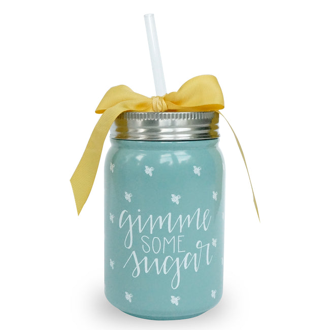 Gimme Me Some Sugar Mint Stainless Steel Mason Jar Tumbler - Happy Heart Accessories